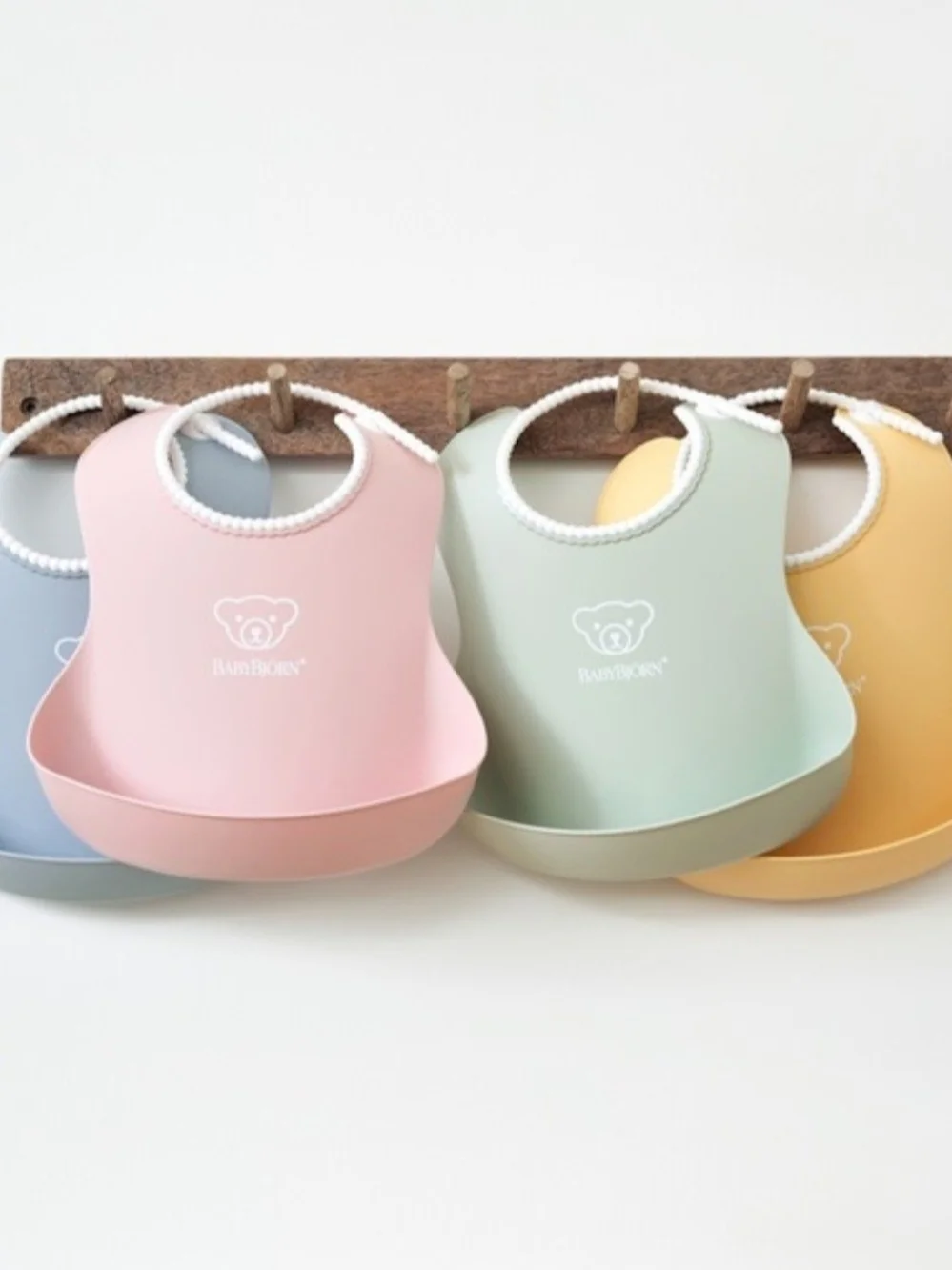 BabyBjörn Small Baby Bib (2-Pack) in Powder Yellow / Powder Green